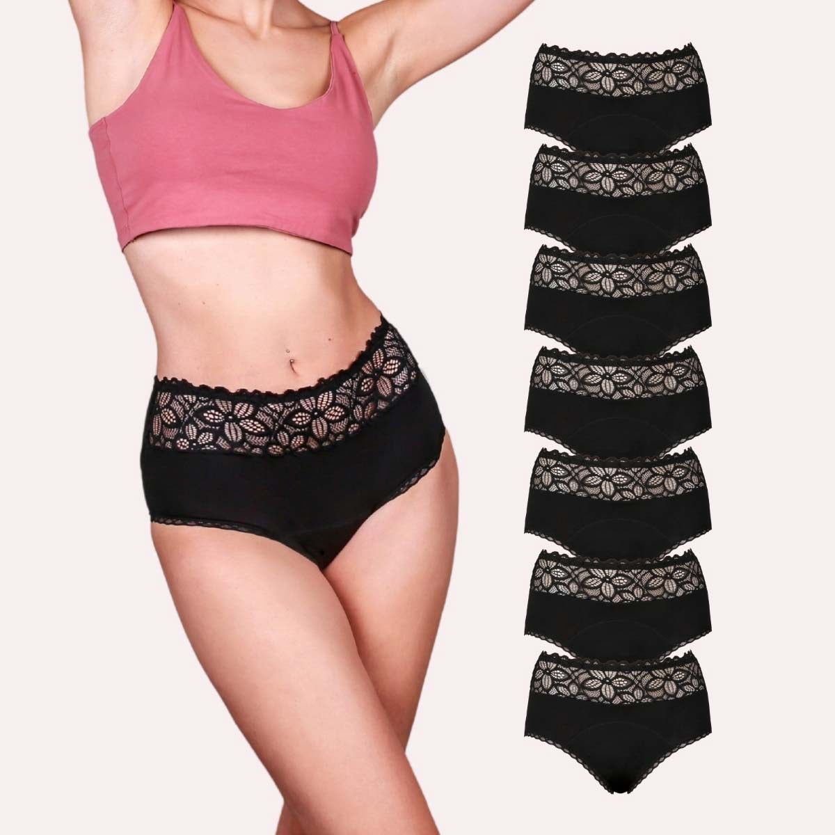 7er Pack Periodenunterwäsche Taynie Deluxe ultra schwarz Alle Produkte