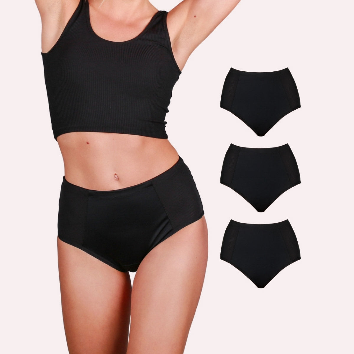3er Pack Periodenunterwäsche Taynie Highwaist ultra schwarz Alle Produkte