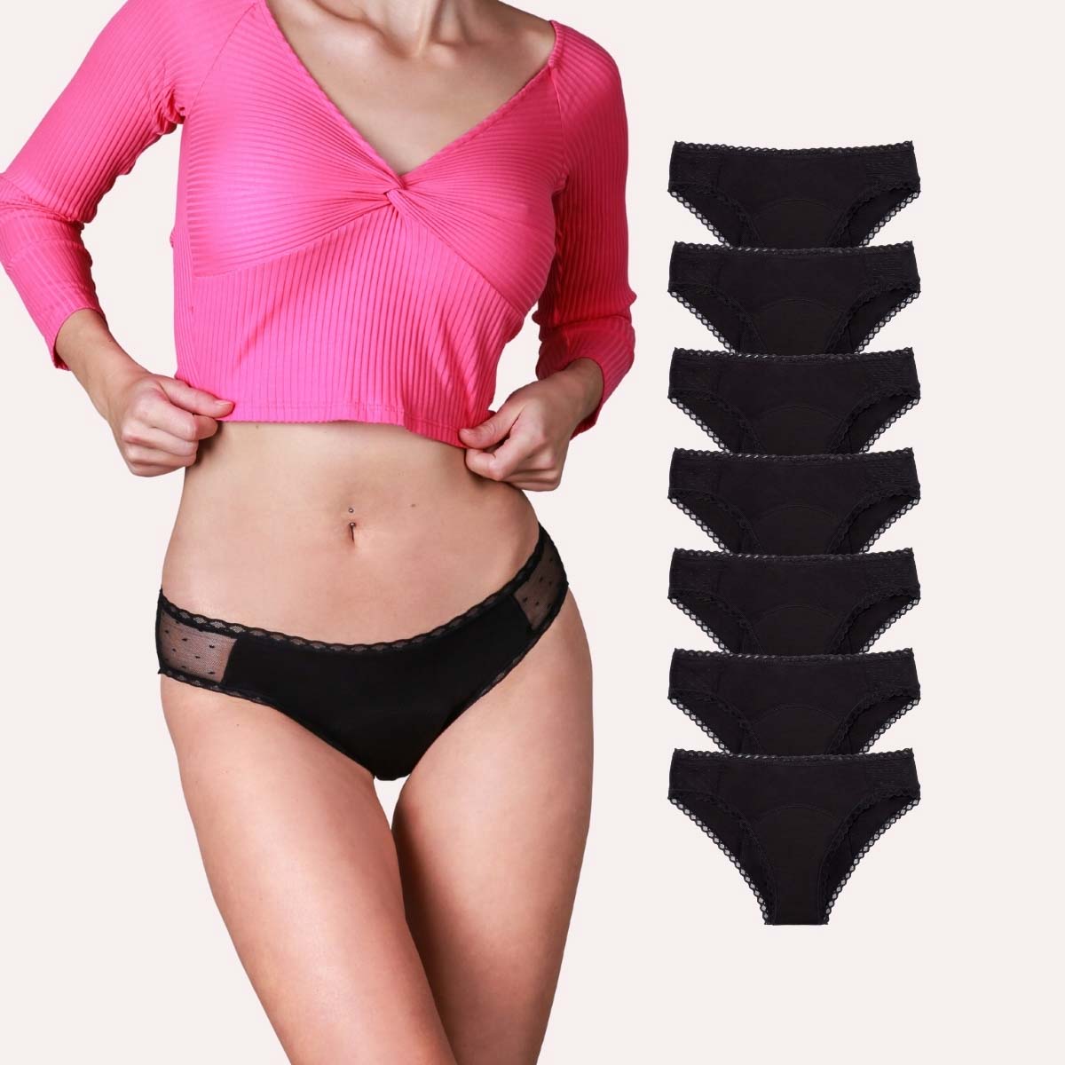 7er Pack Periodenunterwäsche Taynie Lady ultra schwarz Alle Produkte