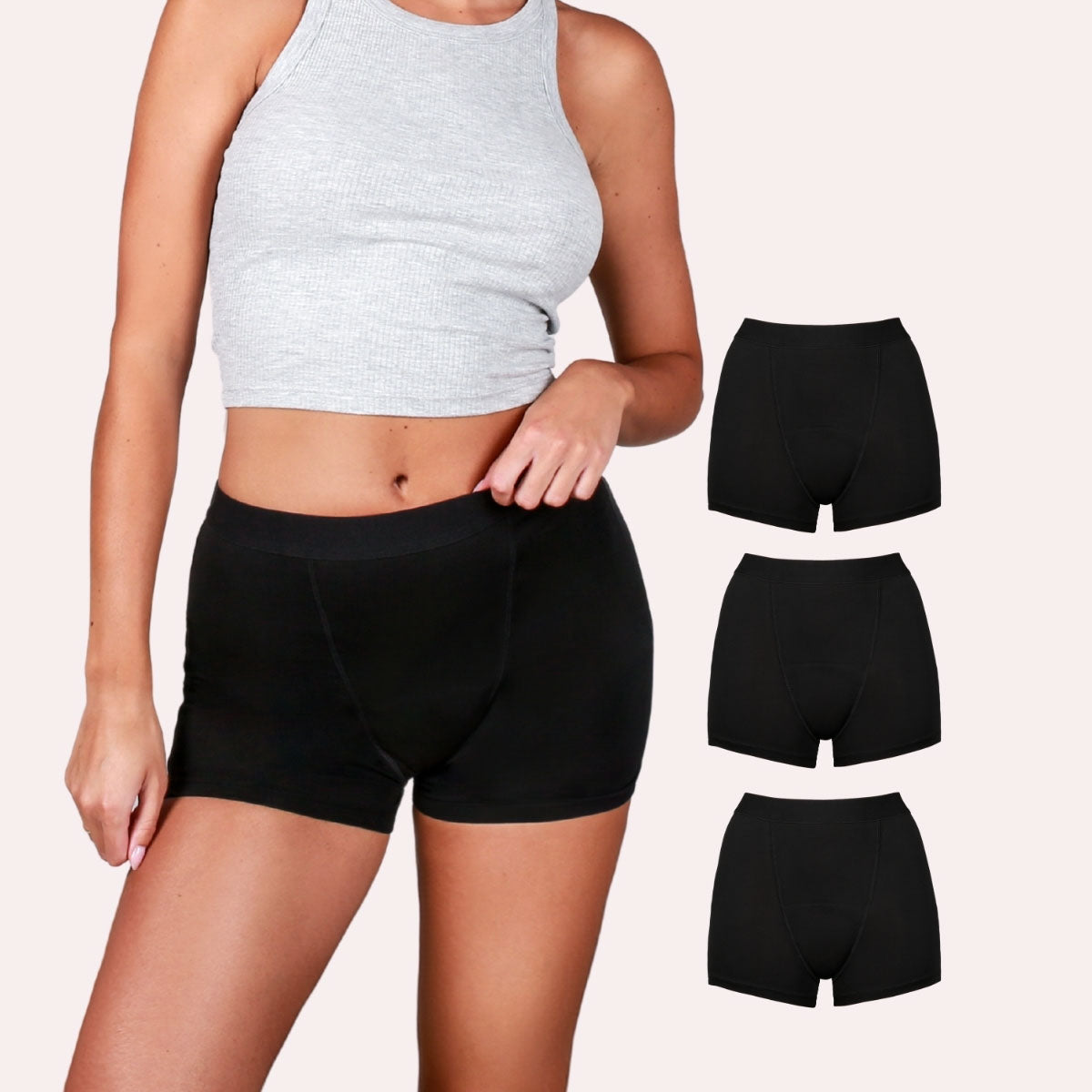 3er Pack Periodenunterwäsche Taynie Shorts ultra schwarz Alle Produkte