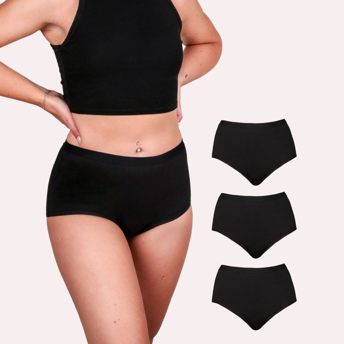 3er Pack Periodenunterwäsche Comfort extra stark schwarz Alle Produkte
