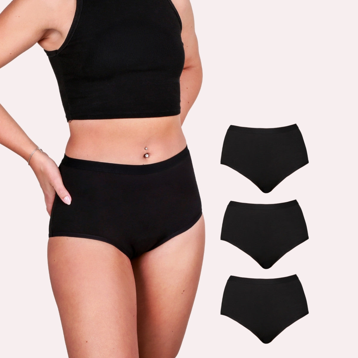 3er Pack Periodenunterwäsche Comfort Bamboo ultra schwarz Alle Produkte