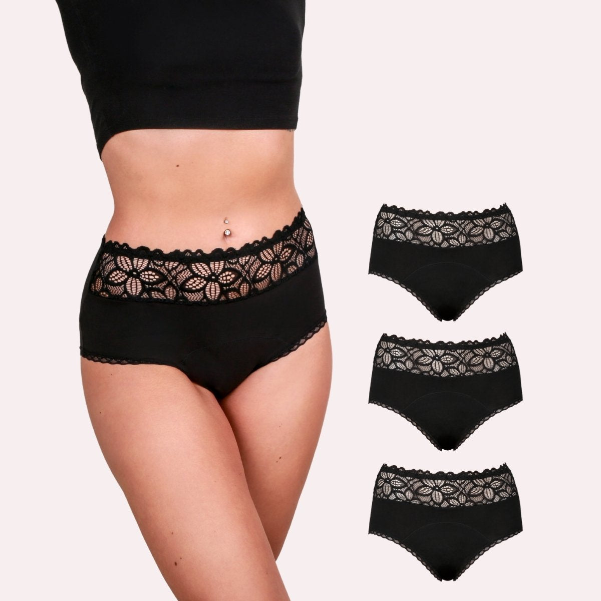 3er Pack Periodenunterwäsche Taynie Deluxe ultra schwarz Alle Produkte