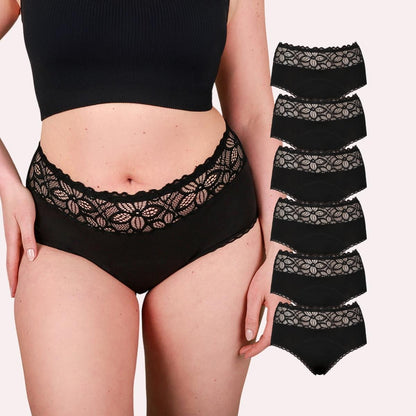 6er Pack Periodenunterwäsche Taynie Deluxe ultra schwarz Curvy