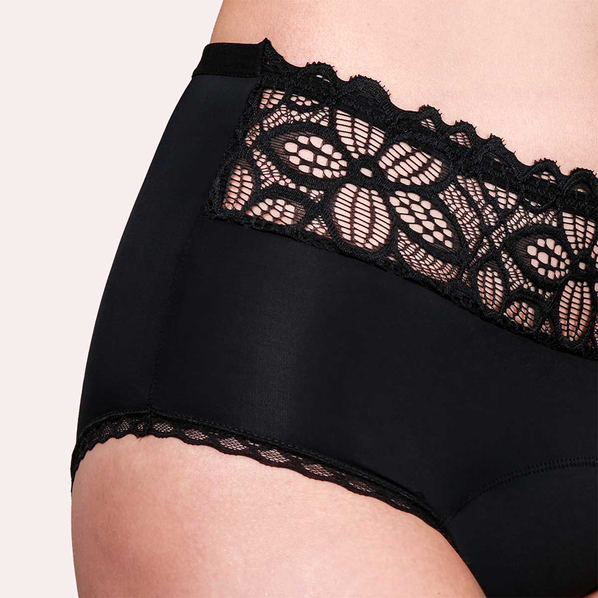 Taynie Slip mestruale a vita alta ultra nero, a prova di perdite Taynie Slip mestruale a vita alta ultra nero, a prova di perdite