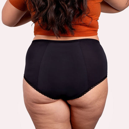 3er Pack Periodenunterwäsche Taynie Deluxe schwarz Curvy