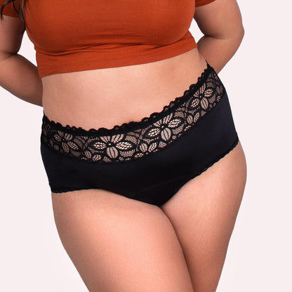 3er Pack Periodenunterwäsche Taynie Deluxe schwarz Curvy