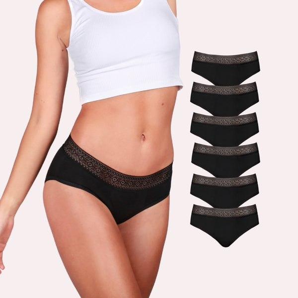 3er Pack Periodenunterwäsche Taynie Paris ultra schwarz Curvy