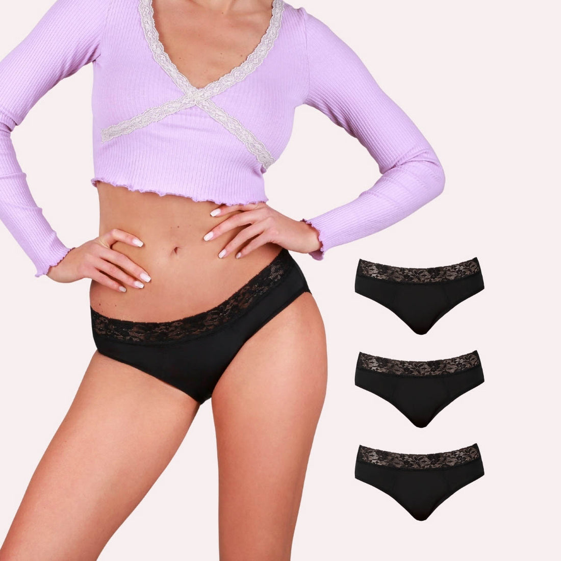 3er Pack Periodenunterwäsche Taynie Queen ultra schwarz Alle Produkte