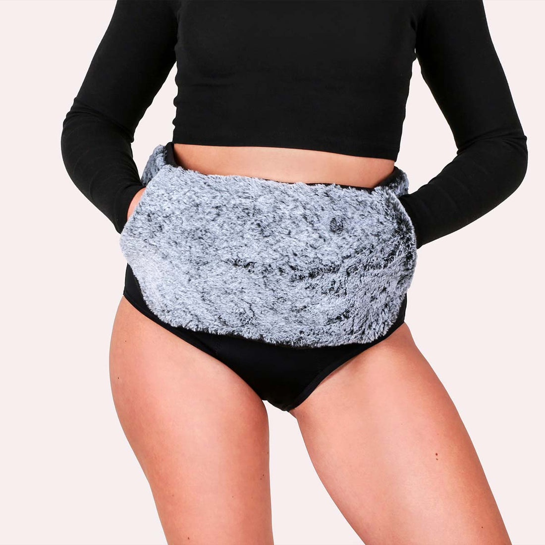 Flauschiger Wärmegürtel XXL mit Wärmflasche