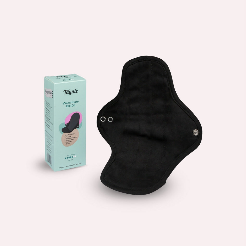 Taynie Binden Waschbare Binde extra stark - wiederverwendbare Stoffbinde, Extra stark, 3-St., Waschbare Binden / Wiederverwendbare Stoffbinden aus Bio-Baumwolle