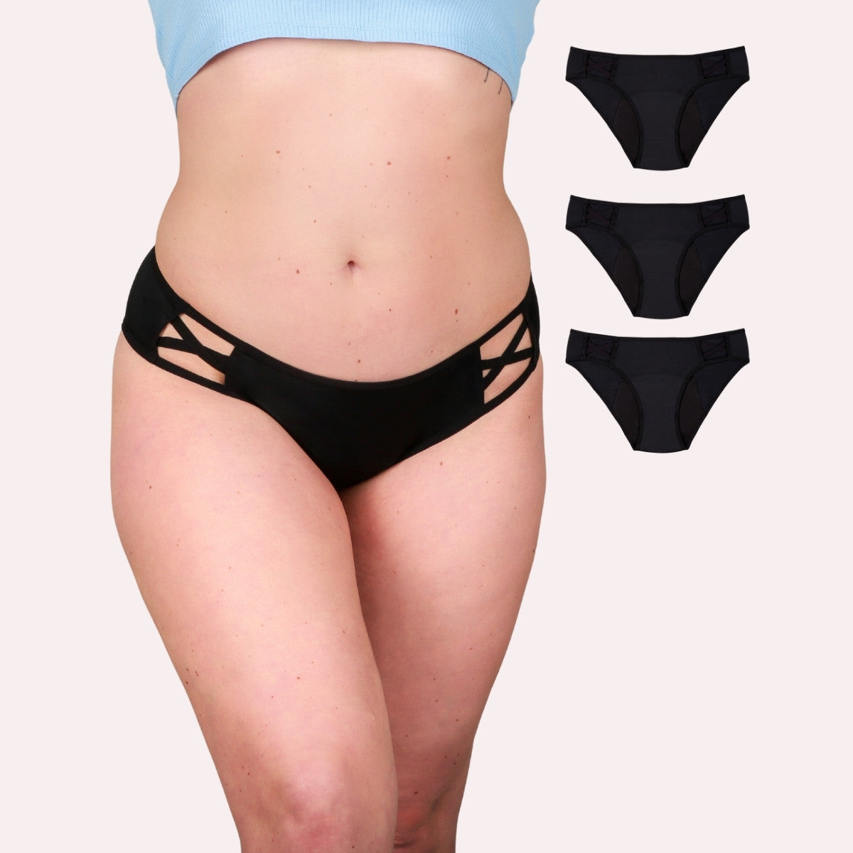 3er Pack Taynie Woman ultra schwarz Curvy